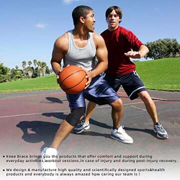 SHENGYADE Knee Braces for Knee Pain Relief Women/Men, with Side Stabilizer Adjustable knee braces compression sleeve, Provides knee support, for Meniscus Tear, ACL, Tendinitis Pain, Injury Recovery