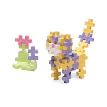 Plus Plus 70 Piece Interlocking Building Blocks for Kids, Open Ended Connecting Toys, Stem Bin Classroom Mini Manipulatives - Pastel Mix Play Tube