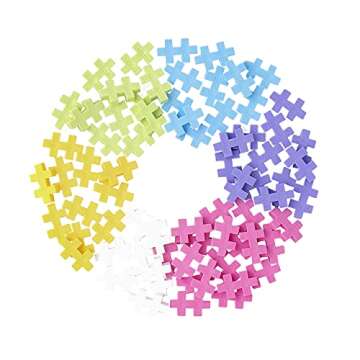 Plus Plus 70 Piece Interlocking Building Blocks for Kids, Open Ended Connecting Toys, Stem Bin Classroom Mini Manipulatives - Pastel Mix Play Tube