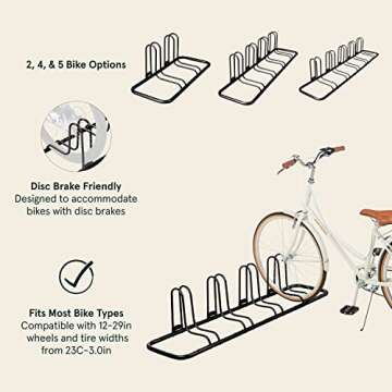 Retrospec Stash Rack 2, 4 & 5 Bike Floor Stand Bicycle Storage Organizer for Mountain Bike, Road Bik...
