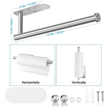 Stylish Self-Adhesive Kitchen Paper Towel Holder