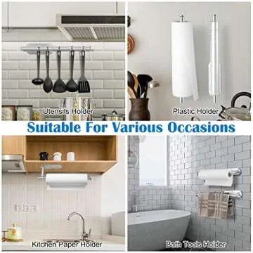 Stylish Self-Adhesive Kitchen Paper Towel Holder