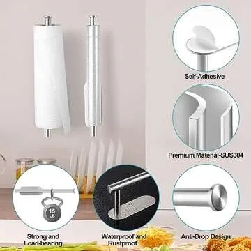 Stylish Self-Adhesive Kitchen Paper Towel Holder