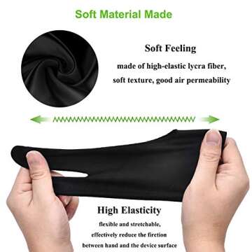 OTraki Drawing Glove 4 Pack Artist Gloves Digital Art Glove Free Size with Two Fingers Tablet Drawing Glove Right Hand for Graphics Pad Painting Good for Right or Left Hand - 2.95 x 7.87 inch