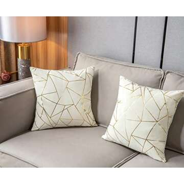 Elegant YONGLIU Velvet Gold Foil Cushion Covers