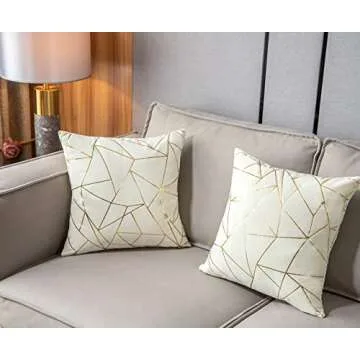 Elegant YONGLIU Velvet Gold Foil Cushion Covers
