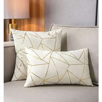 Elegant YONGLIU Velvet Gold Foil Cushion Covers