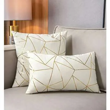 Elegant YONGLIU Velvet Gold Foil Cushion Covers
