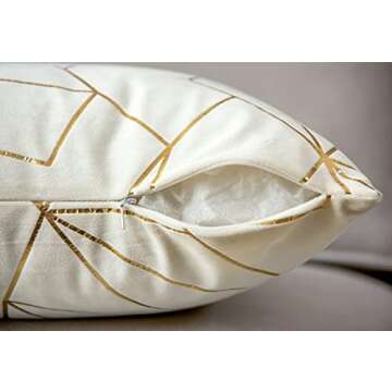 Elegant YONGLIU Velvet Gold Foil Cushion Covers