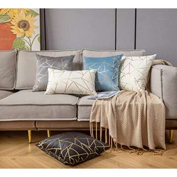 Elegant YONGLIU Velvet Gold Foil Cushion Covers