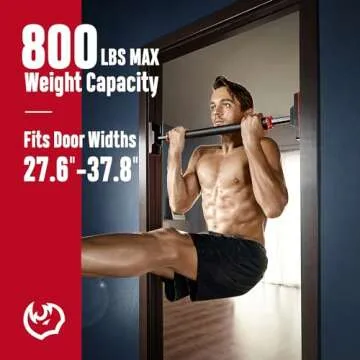 FitBeast Pull Up Bar for Doorway, Strength Training Pullup Bar with No Screws, Chin Up Bar with Adju...