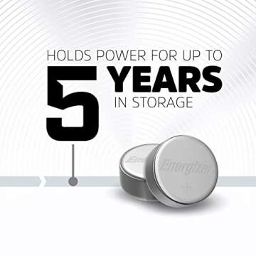 Energizer 357/303 Batteries (3 Pack), 1.5V Silver Oxide Button Cell Batteries