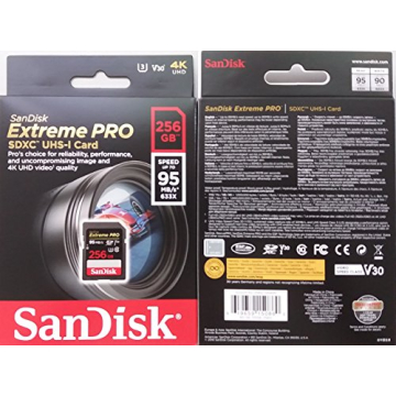 SanDisk 256GB Extreme PRO SDXC Card for Professionals