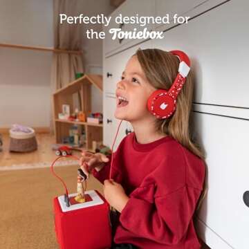 Tonies Foldable Wired Headphones for Kids - On-Ear Comfort & Volume Limiting