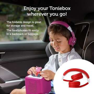 Tonies Kids Foldable Headphones - Safe & Comfortable