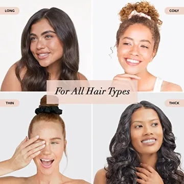 Kitsch Soft Black Satin Hair Scrunchies for Women