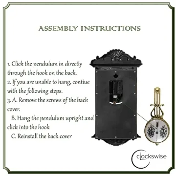 Clockswise Vintage Battery-Operated Wall Clock for Home