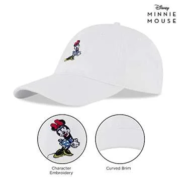 Disney Women's Minnie Mouse Adjustable Baseball Cap