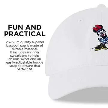 Disney Women's Minnie Mouse Adjustable Baseball Cap