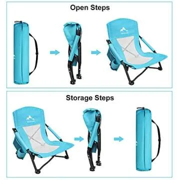 Oileus Low Beach Chair - Portable & Lightweight Comfort