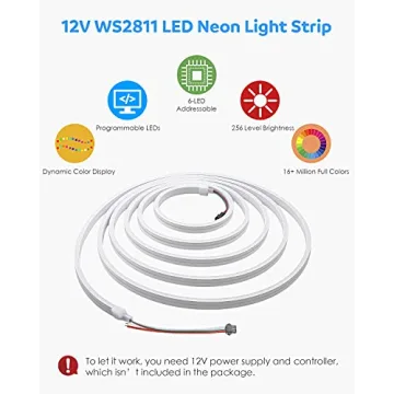 Aclorol 16.4FT Waterproof LED Neon Rope Lights