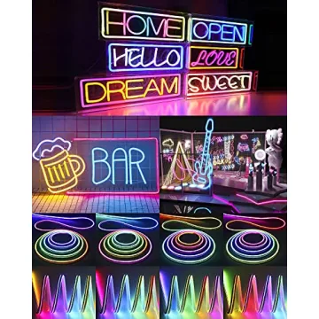 Aclorol 16.4FT Waterproof LED Neon Rope Lights