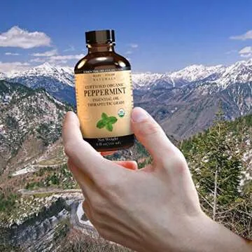 Organic Peppermint Essential Oil 4 oz, USDA Certified Mentha Piperita, Perfect for Aromatherapy, Diffuser, DIY by Mary Tylor Naturals