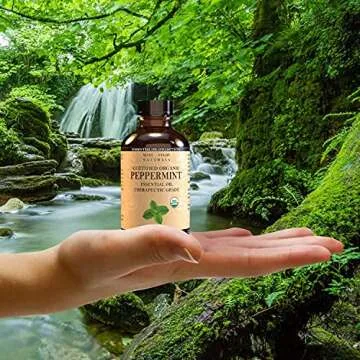 Organic Peppermint Essential Oil 4 oz, USDA Certified Mentha Piperita, Perfect for Aromatherapy, Diffuser, DIY by Mary Tylor Naturals