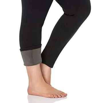 ZERDOCEAN Women's Plus Size High Waist Fleece Lined Leggings Winter Thermal Workout Yoga Pants Black 2X