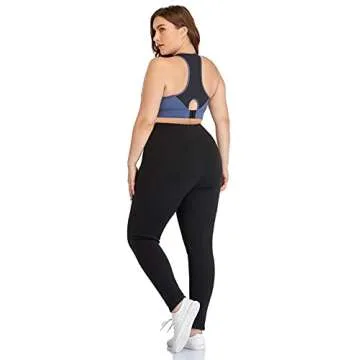 ZERDOCEAN Women's Plus Size High Waist Fleece Lined Leggings Winter Thermal Workout Yoga Pants Black 2X