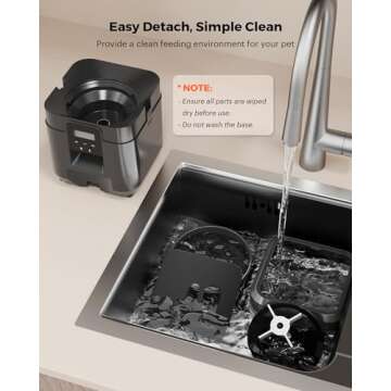 VOLUAS Automatic Cat Feeder - Automatic Pet Feeders for Cats and Dogs, Cat Food Dispenser for Dry Food, Timed Cat Feeders with Memory Function, 2L Auto Cat Feeder