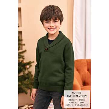 Ryannology Toddler Baby Boys Girls Sweater Shawl-Collar V Neck Pullover Sweaters Cable Kintted Photoshoot Outfits