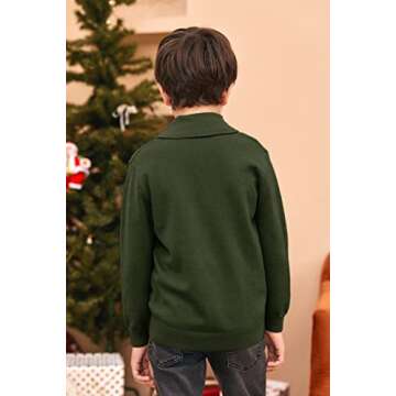 Ryannology Toddler Baby Boys Girls Sweater Shawl-Collar V Neck Pullover Sweaters Cable Kintted Photoshoot Outfits