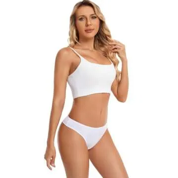 ANZERMIX Women's Cotton Thong Panties Pack of 6 Assorted