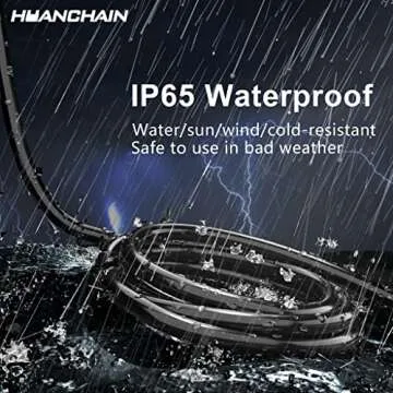 HUANCHAIN Indoor Outdoor Black Extension Cord 15 ft Waterproof, 16/3 Gauge Flexible Cold-Resistant Appliance Extension Cable Outside, 13A 1625W 16AWG SJTW, 3 Prong Heavy Duty Electric Cord, ETL
