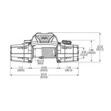 Warn 89611 ZEON 10-S Winch with Synthetic Rope 10000 lbs