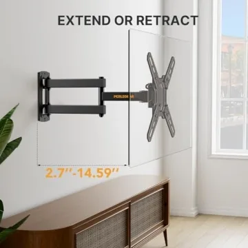 Perlegear Full Motion TV Wall Mount for 13-42 Inch TVs