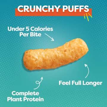 Pnuff Crunch Peanut Butter Puffs - Healthy Snacks, Low Calorie Snacks, Gluten Free Snacks, Vegan, Hi...