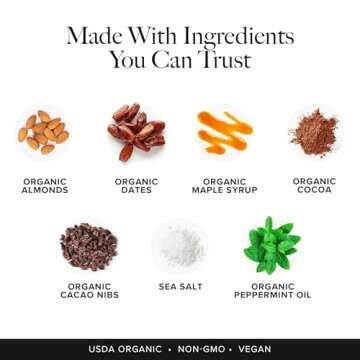 Truvani Organic Snack Bars | Chocolate Mint 4 Pack | 7g Protein