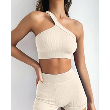 HYZ Women's Seamless Workout Set High Waist Gym Outfit