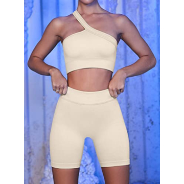 HYZ Women's Seamless Workout Set High Waist Gym Outfit