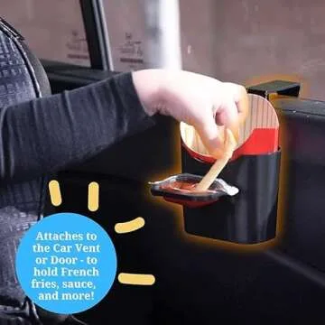 Compact Snack Holder for Cars - Vent N' Door Caddy