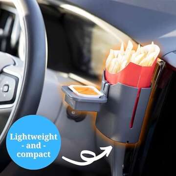 Vent N' Door Caddy and Sauce Caddy Combo Pack – French Fry Holder – Holds Fries, Sauce & More - Connects to Vent and Door – Just Clip It On - BPA Free - Shark Tank