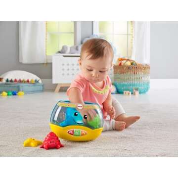 Fisher-Price Baby & Toddler Toy Laugh & Learn Magical Lights Fishbowl with Smart Stages Learning Con...