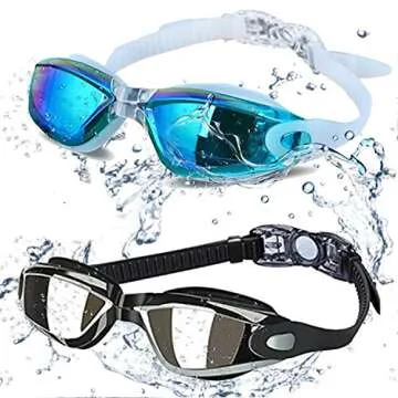 ALLPAIPAI Swim Goggles - Swimming Goggles,Pack of 2 Professional Anti Fog No Leaking UV Protection W...