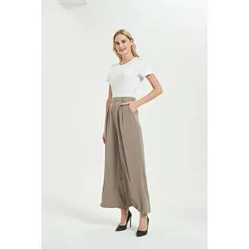 Tronjori Women High Waist Casual Wide Leg Palazzo Pants