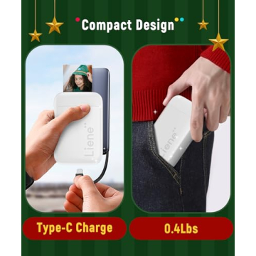 Liene 2x3” Photo Printer - Instant Mobile Sticker Printer for iPhone