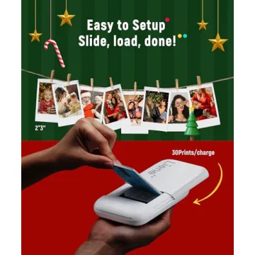 Liene Mini Photo Printer, Instant Bluetooth Stickers, 2x3"