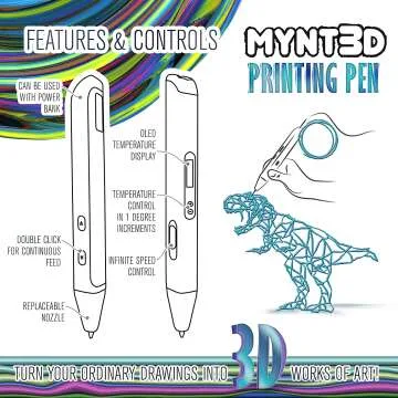 MYNT3D Professional 3D Pen with OLED Display