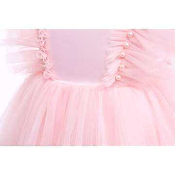 Weileenice Light Pink Flower Girl Dress for Little Girls